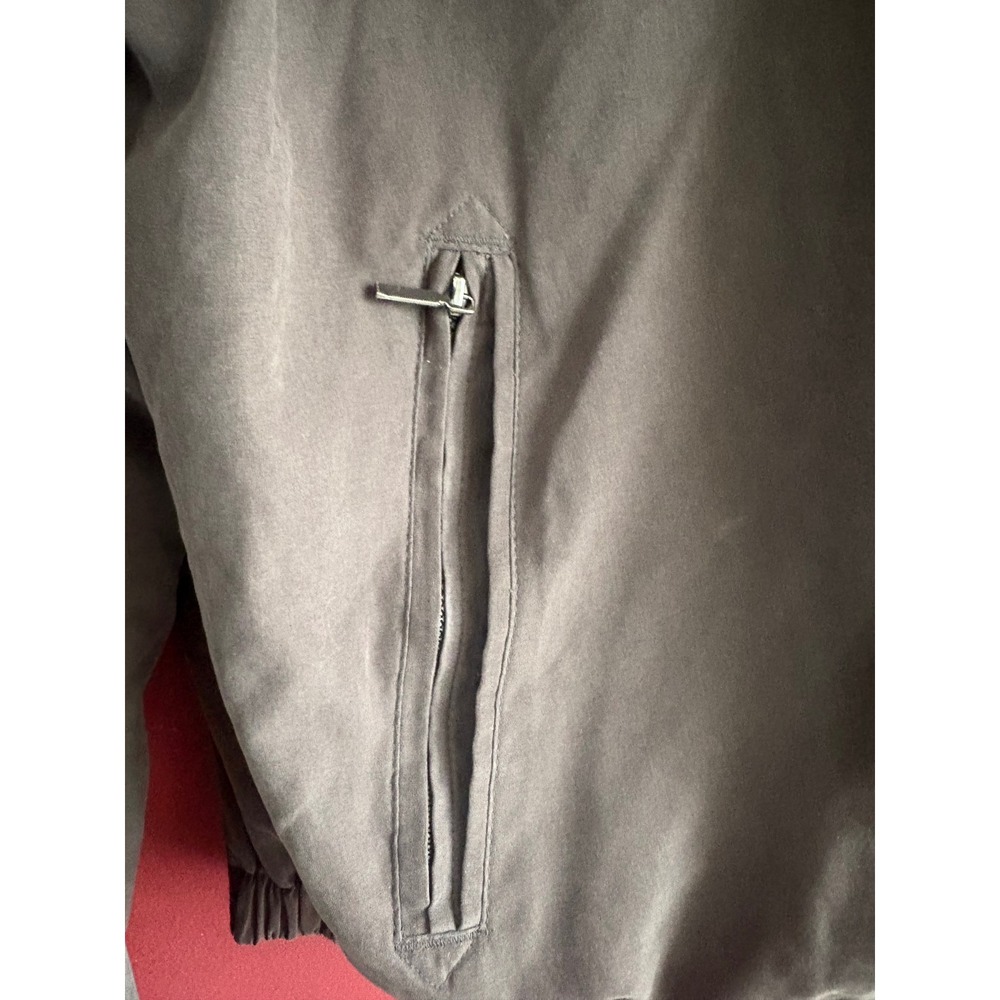 London Fog Collection Mens Brown Harrington Jacket Full Zip Lightweight Size L - Picture 4 of 5